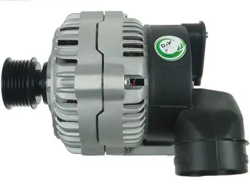 Alternator with belt pulley