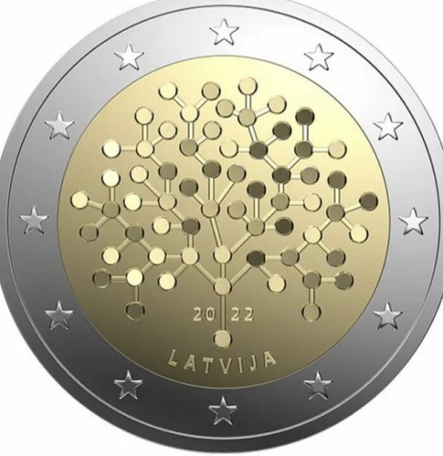 Latvia coin euro - latvia, 2€