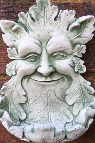 Green man bird feeder wall - feeder-,