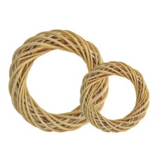Light Wicker Wreath Rings -
