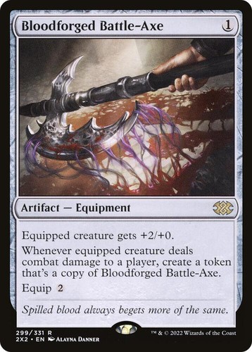 Bloodforged battle axe double - bloodforged, battle-axe