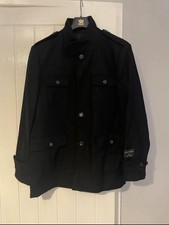 Next mens black peacoat - black,