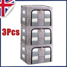3x 66L Folding Storage Box