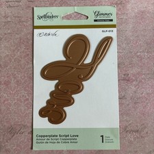Glimmer Hot foil system die/plate - Copperplate Script Love