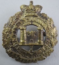 Military Brass QVC Badge The Suffolk Regiment British Army Infantry