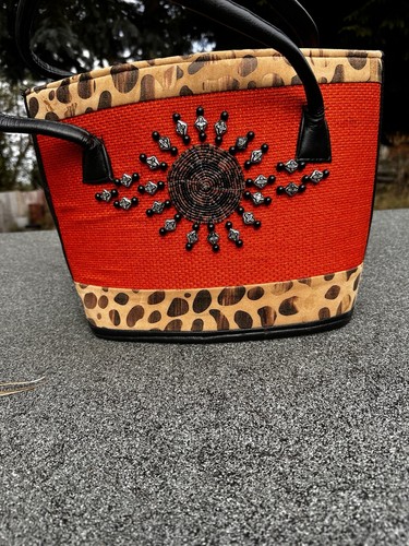 African print fabric tote - print,