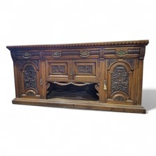 Large victorian oak sideboard - large,