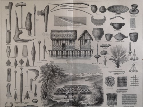 1890 archeology bronze stone - archeology,
