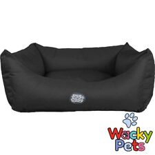 DOG BED Snug & Cosy Pescara Rectangle Black Bed 53cm / 21 Inch XS