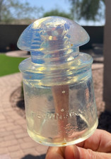 Opalescent CD 128 Hemingray E-14B Glass Telephone Insulator