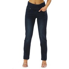 Womens Elasticated Waist Jeans Tummy Control Stretch Ladies Denim Jeggings 8-24