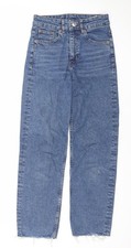 H&M Divided Women’s Blue Straight Leg Jeans Size 4 Regular Fit Denim