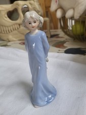 SBL Regal House Collection Girl with Teddy Bear Figurine, Blue, 14cm