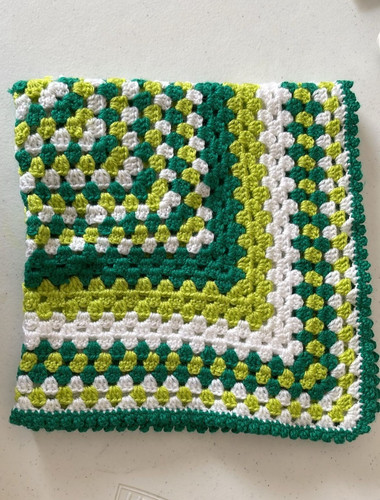 Handmade crochet baby blanket - handmade,