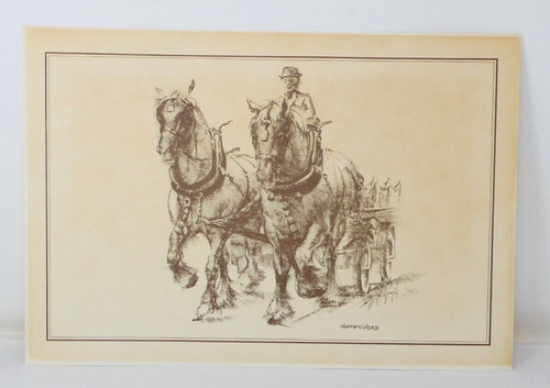 Norman hoad print dray - norman, horses