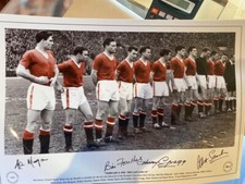 Man United Busby Babes 1958 Line Up Signed Gregg, Scanlon, Foulkes, ￼Morgan £65