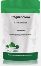 Pregnenolone 100mg Capsules - Hormonal Balance,  Energy Support - ECOVITS