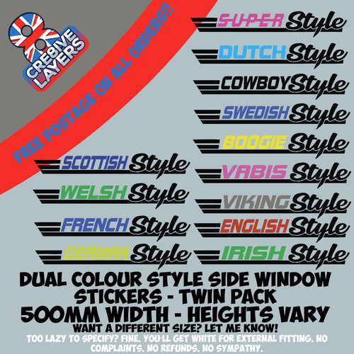 Dual colour style side - colour,