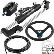 VEVOR HK6400A-3 14ft Hydraulic Outboard Steering Kit HO5114 Hose 300HP Helm Pump