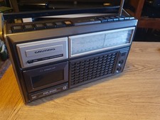 vintage Grundig RR 200  fm Radio with Cassette Recorder , 1980 audio working 