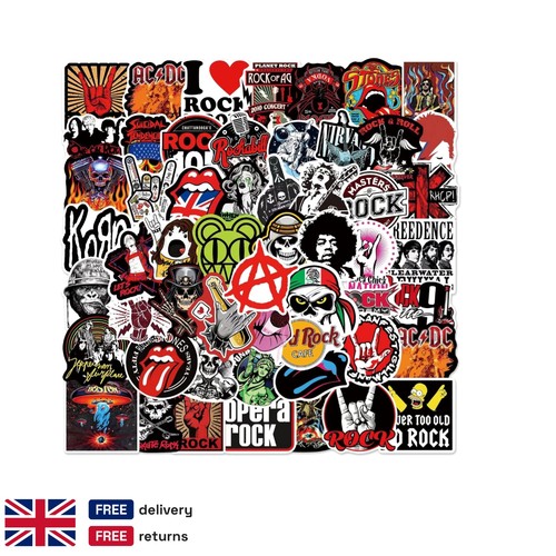 Rock music sticker pack 100pcs - rock,