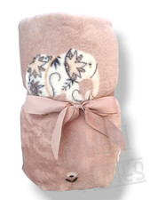 Elephant Floral Pink Throw