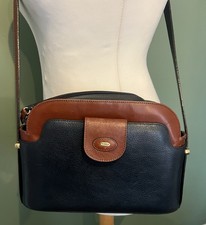 Bally Navy & Tan Leather