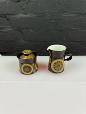 Denby Arabesque Milk / Cream Jug 4" and Covered Sugar Bowl Last Set Available