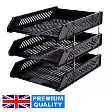 3 Tier Stackable Desk Black A4