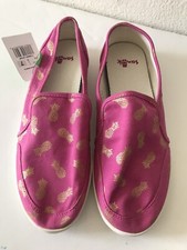WOMEN'S SANUK HOT PINK/GOLD PINEAPPLE PAIR O DICE PRINTS SNEAKERS SIZE 7 NWT
