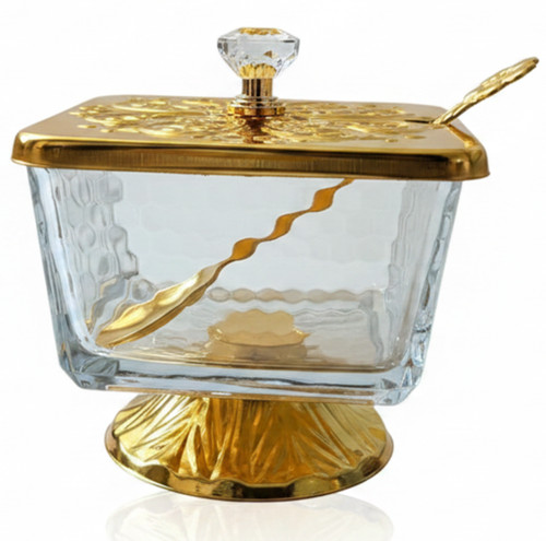 Footed glass sugar - sugar, with