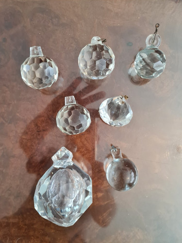 Large vintage faceted ball - faceted,