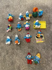 Smurfs soft toys plush. Complete Set. Year 2000 McDonalds Happy Meal 12 +2 extra