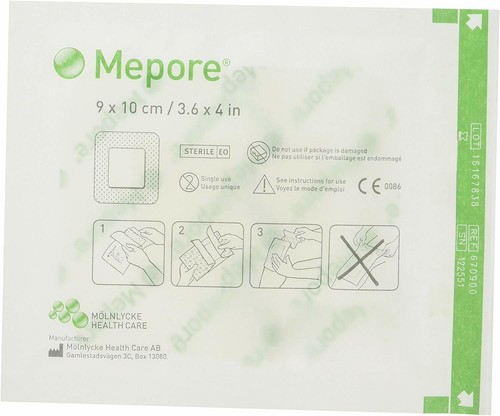 9x10cm mepore adhesive - 10,