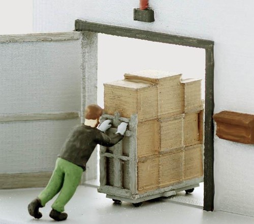 Loading dock worker bringing - worker,