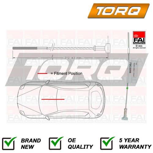Hand brake cable - brake, torq