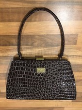 Edina Ronay Dark Brown Parent Leather Handbag