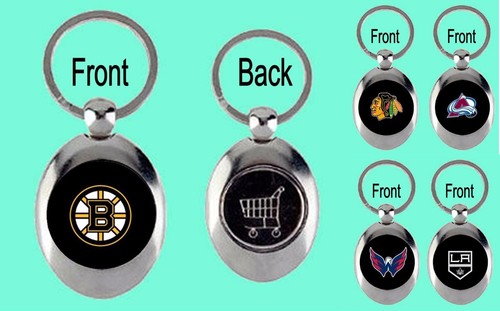Ice hockey teams metal keyring - ice,