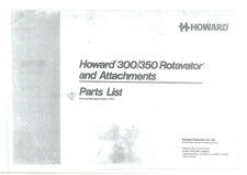 Howard Rotavator 300 & 350 and Attachments Parts Manual