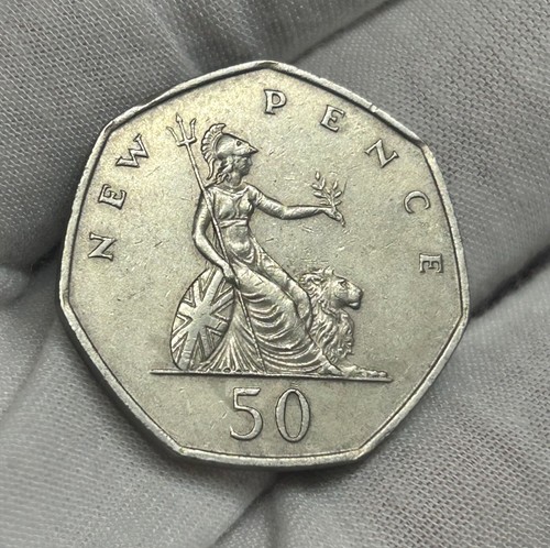 1969 50p fifty pence old - , large