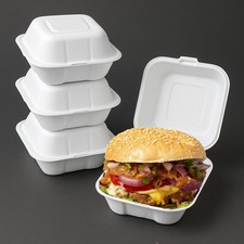 6" Bagasse Burger Boxes Eco