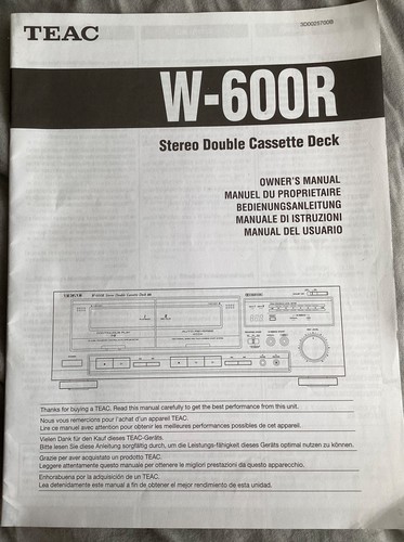 Teac double cassette 600r - teac, w-600r