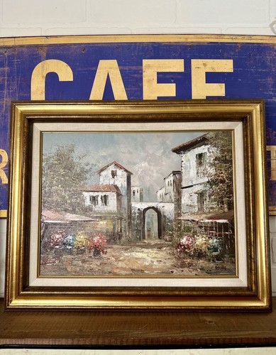 Vtg original oil on - original,