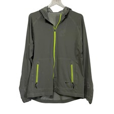 Nike Vapor M Shield All Over Flash Running Jacket Volt 3M Reflective Gray