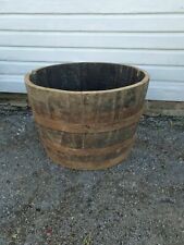 WATER TIGHT OAK WHISKY HALF BARREL - POND WATER FEATURE GARDEN FOUNTAIN TUB KEG