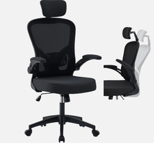 Ergonomic Mesh Office Chair OWAY HOMELIVING Swivel Fabric Black Lumbar Support