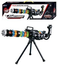 M134 LASER LIGHT GATLING MACHINE GUN TOY LIGHTS, SOUND & STAND (B) MILITARY PLAY