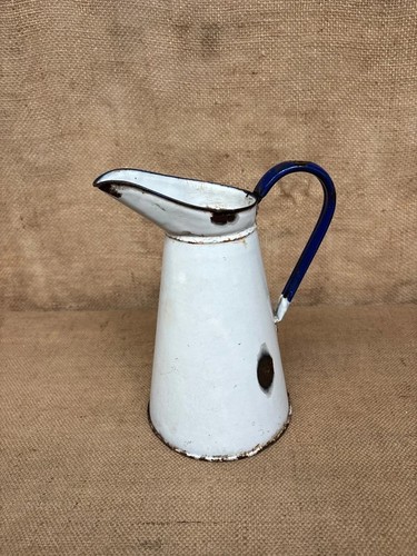 French enamel jug - rustic,