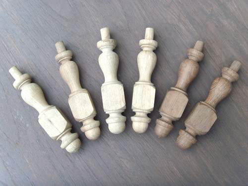 Solid oak footstool legs - oak,