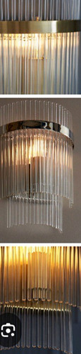 Glass rod wall light - glass, flush